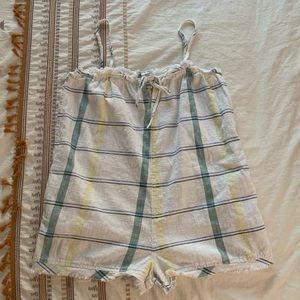 Urban Outfitters Sz S Plaid Romper Playsuit